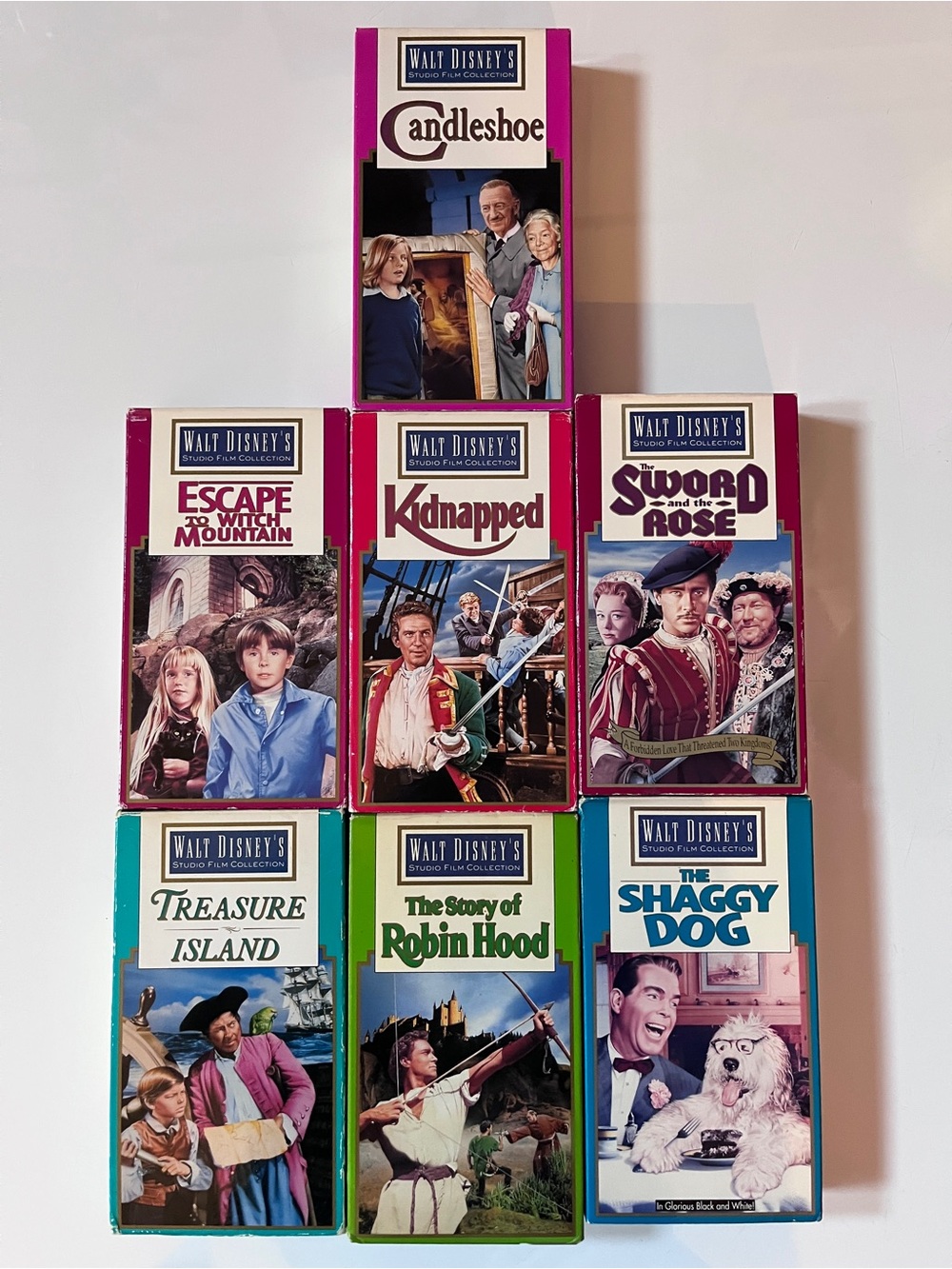 Vintage Walt Disney Studio Film Collection VHS Movies Lot of 7